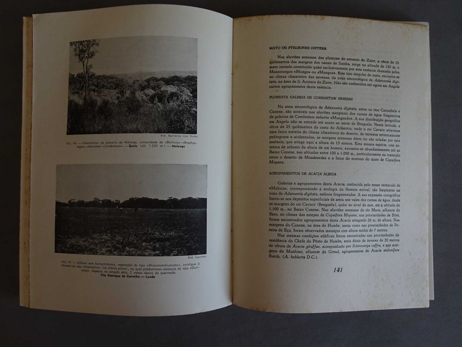 Livro Carta Fitogeográfica de Angola 1939 República Portuguesa Ministério das Colónias