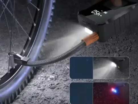 Автомобільний компресор автоматичний з дисплеєм 6000mAh