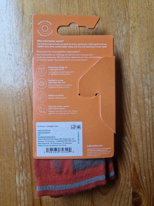 Skarpety Icebreaker Merino Run+ Ultralight Crew damskie – S –