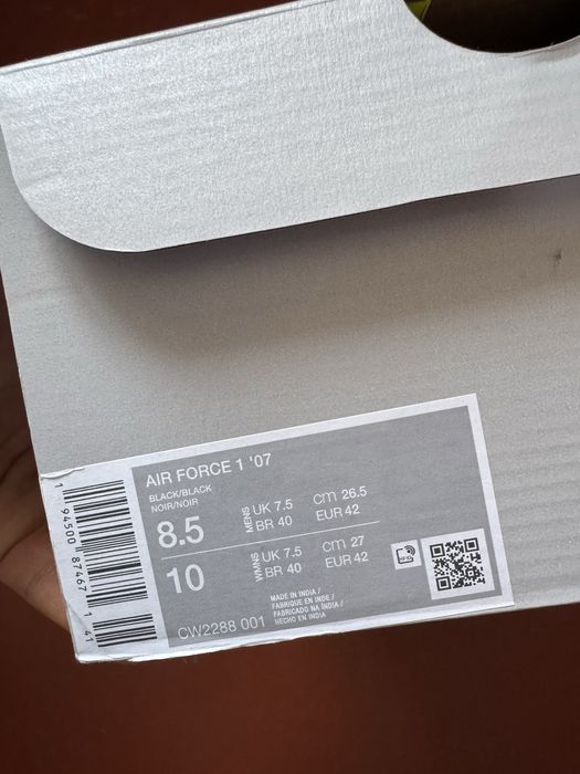 Nike air force 1 ‘07 Black оригінал 41 42 43 44/ форси чорні