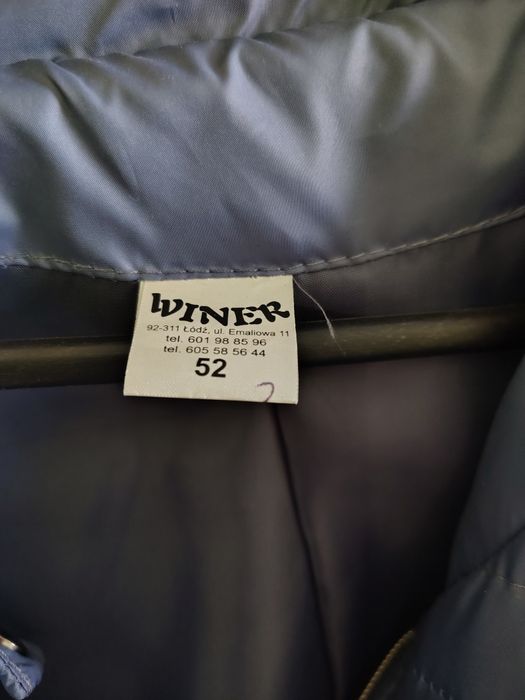 Kurtka wiosenna pikowana jasno niebieska