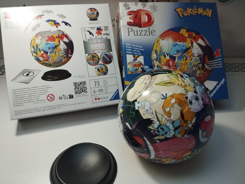 Sprzedam puzzle 3D Pokemon kula z podstawką - stan idealny!