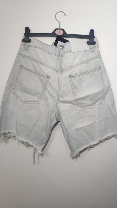 Calções de ganga distressed