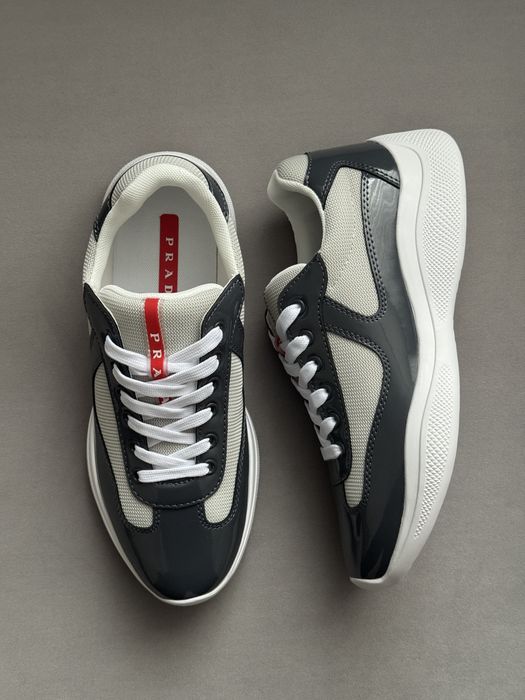 prada American’s Cup Antracite оригинал новые кроссовки мужские черные белые