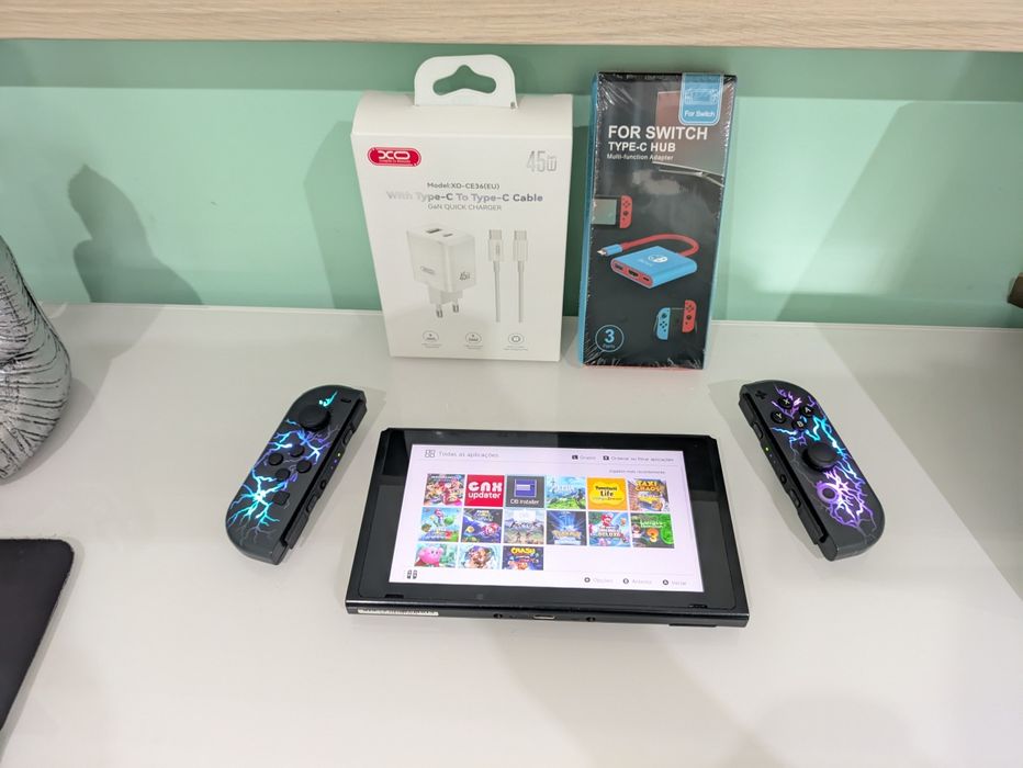 Nintendo switch desbloqueada (chip) 128gb