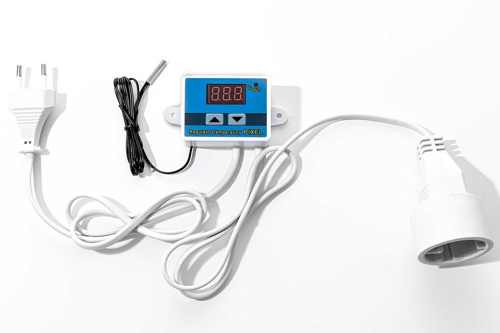 TERMOSTAT Sterownik +Przewód Grzejny 200W 15m Kabel Grzewczy INKUBATOR