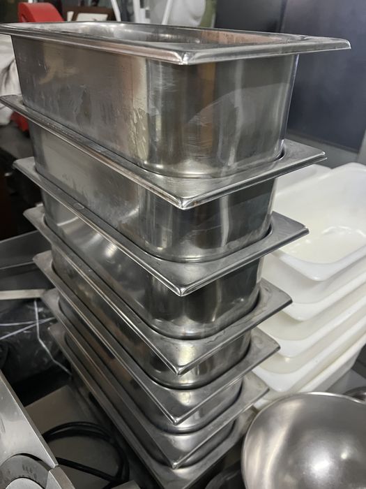 Recipiente Cuvetes em inox conjunto de 7 unidades 36 x 16.5