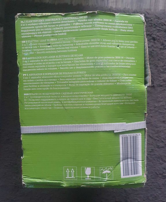 Odkurzacz elektryczny do liści Gardenic LB0427-20 Dmuchawa