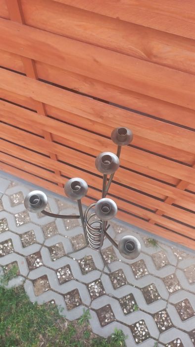 Świecznik metalowy na 6 świec