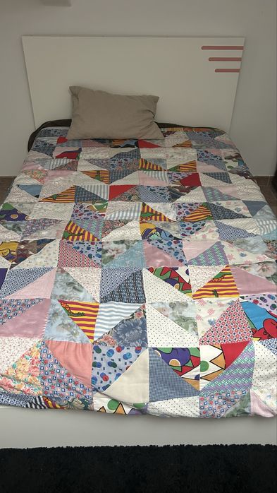 Cama 130x200 com estrado e colchao