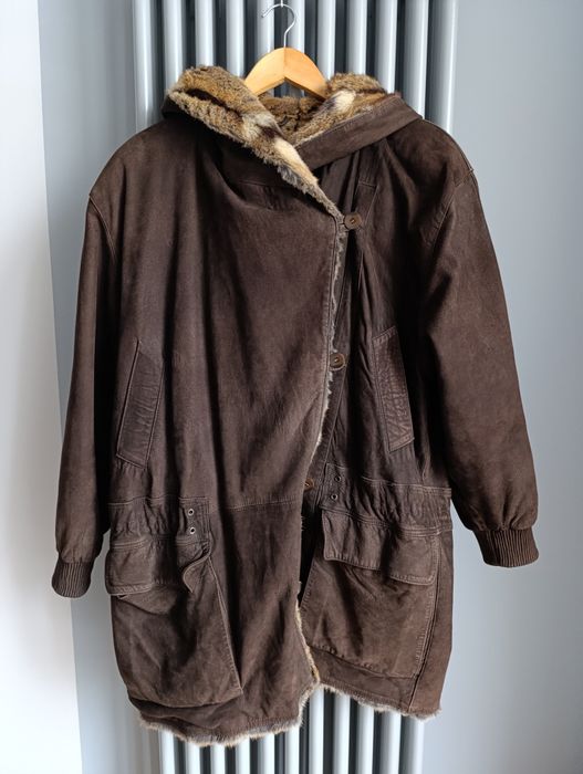 Kurtka oversize z futrem