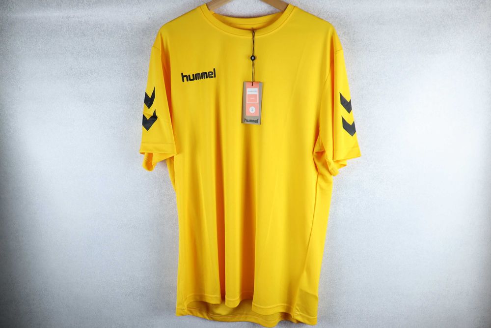 Hummel core hybrid jersey nowa męska koszulka sportowa treningowa piłkarska t-shirt XL żółta