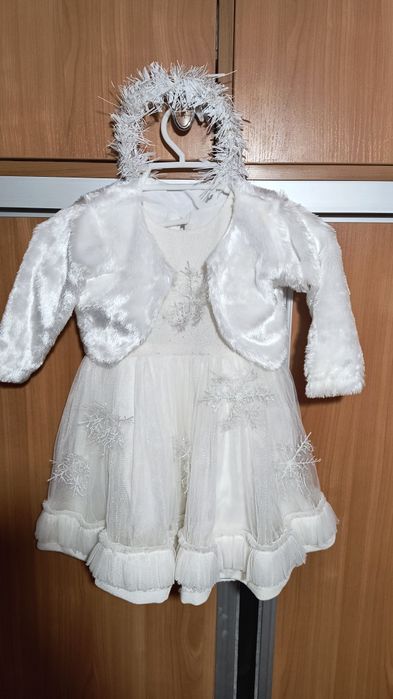 Сукня, святкова, біла, сніжинка