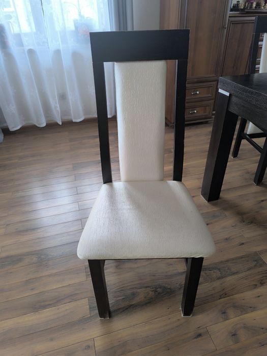 Stół rozkładany + 6 krzeseł | 200–280 cm | drewniany komplet