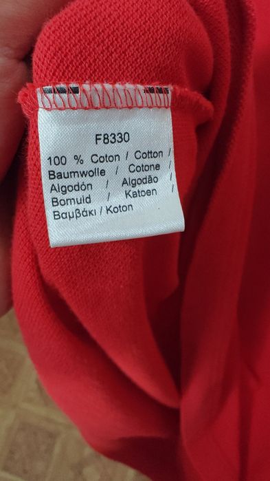 Чоловіче поло Lacoste Regular Fit, червоне, розмір 5 / L(йде на М)