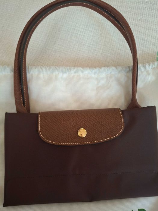 Longchamp le pliage large ciemny brąz