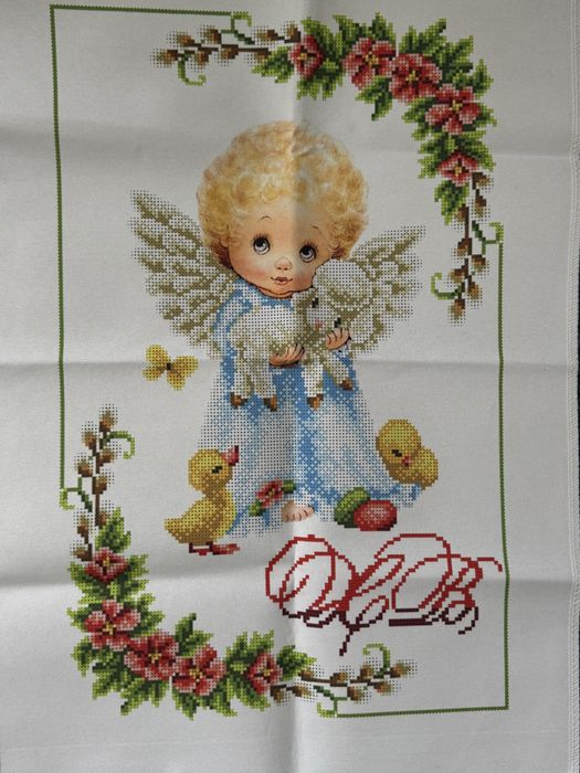 Заготовка рушника бісером нитками великодній рушник