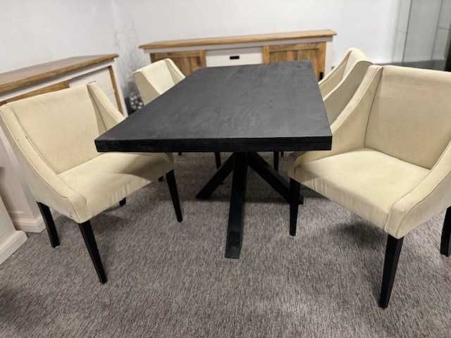 Wyjatkowy Stół do jadalni styl LOFT Black on Black F-Vat