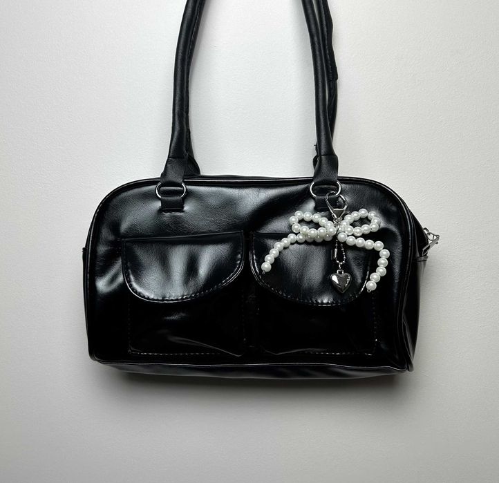 Czarna torebka typu Tote Retro