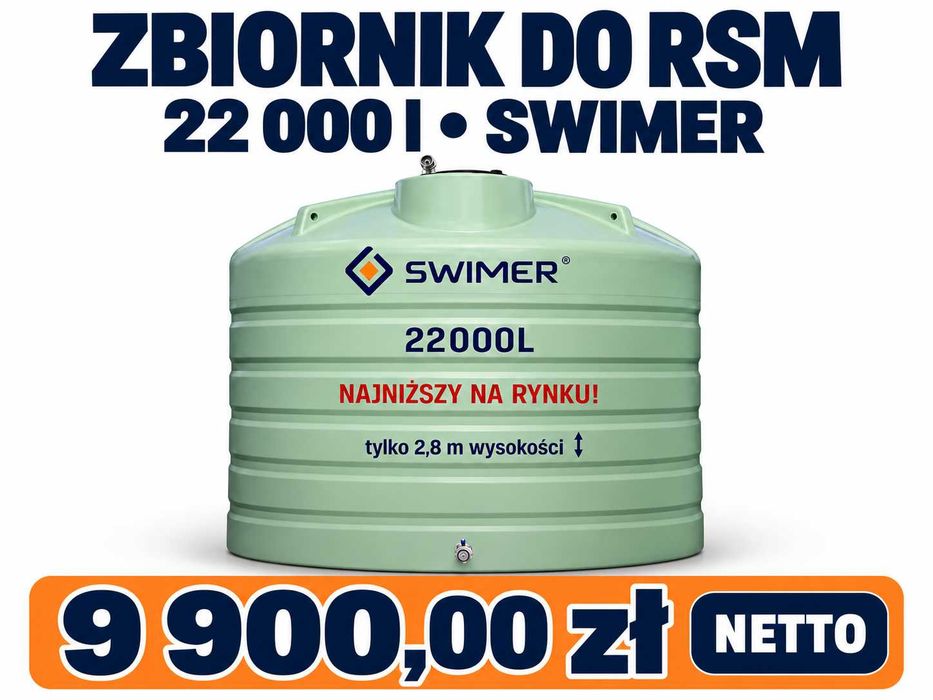 PROMOCJA! SWIMER Zbiornik na RSM 22000l