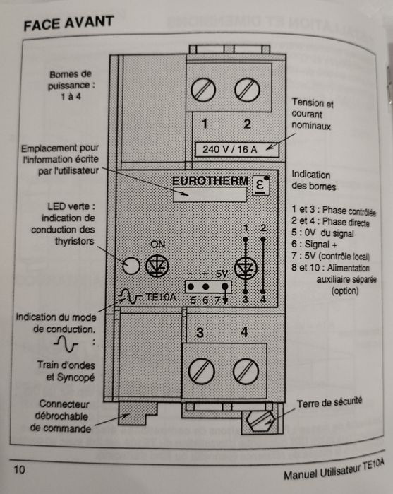 Тірісторний регулятор EUROTHERM TE10A