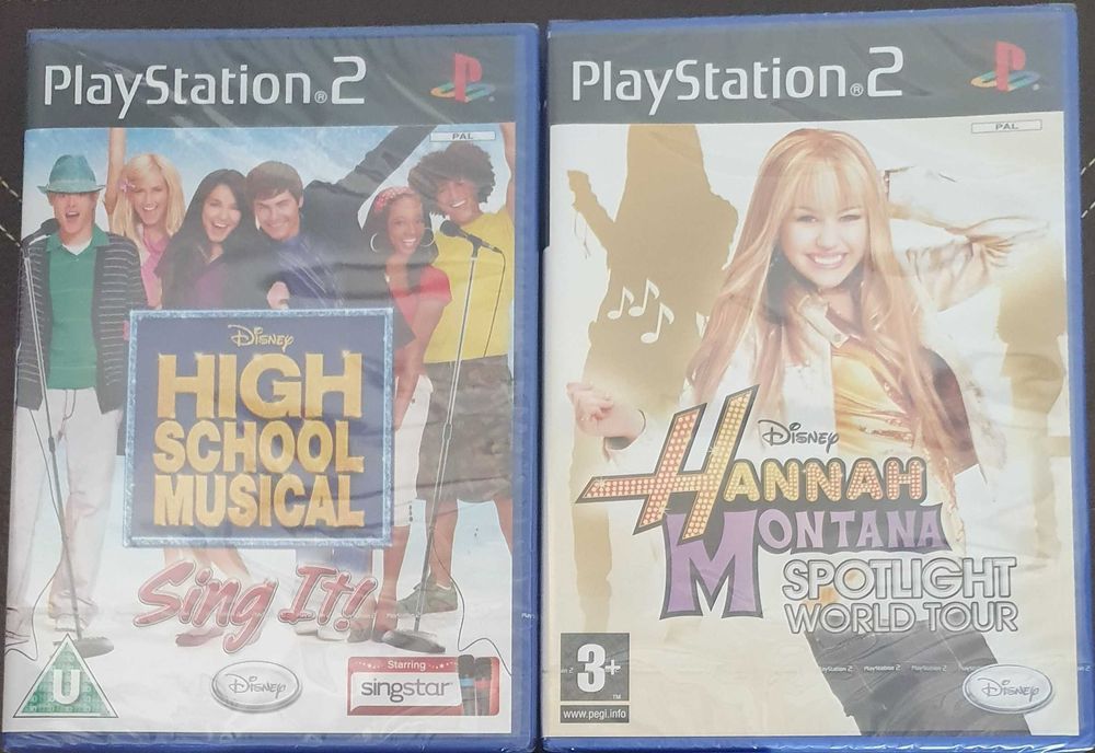 Jogos PS2 vintage: Toy Golf, H. Montana, High School Musical - Selados