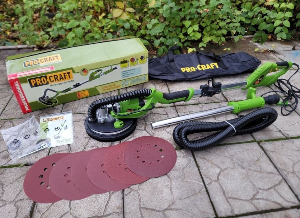 Шлифмашина для стен Жираф ProCraft EX1050K Подсветка+Наждачки Гарантия