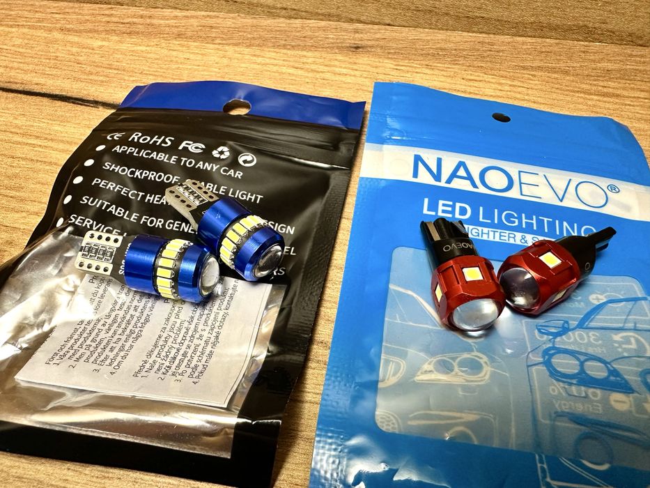 W5W T10 LED лампы Osram NAOEVO в габариты, подветку салона, номера.