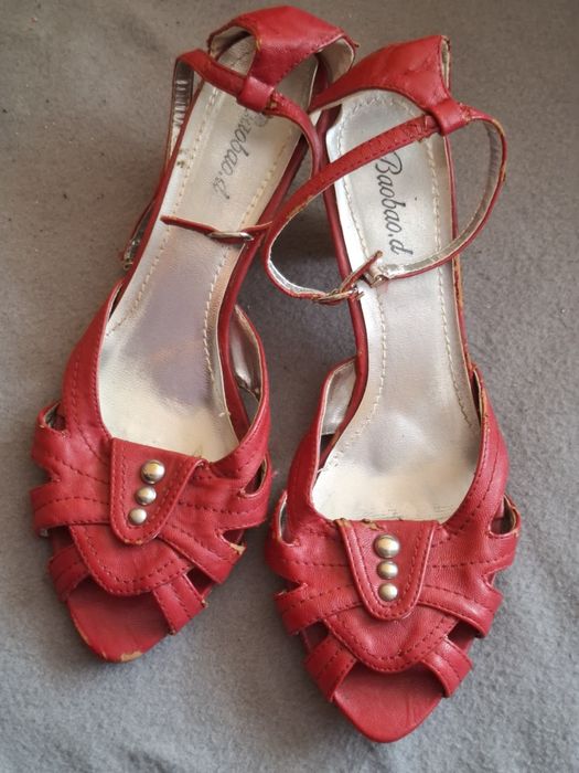 Buty na obcasie sandały Baobao.d rozmiar 39 czerwone