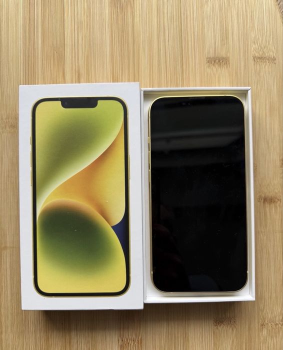 iPhone 14 128GB Yellow – 100% baterii, po autoryzowanym serwisie Apple