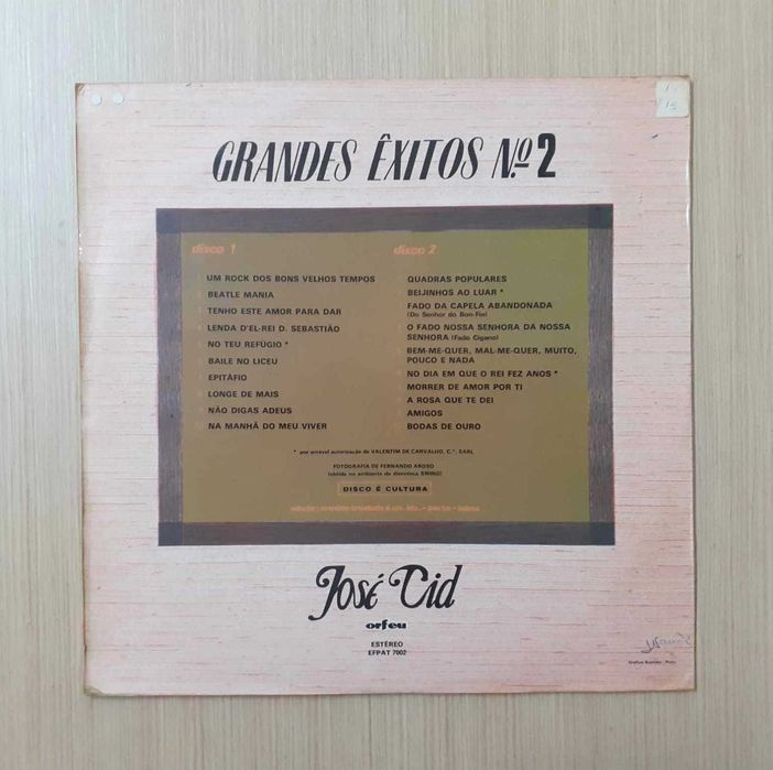 José Cid - Grandes Êxitos N.º 2 (2x LP) Vinil