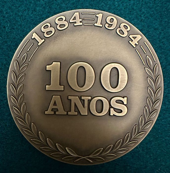 Medalha comemorativa em bronze banco Borges & irmão