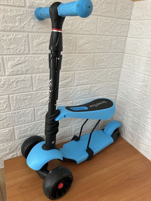 Дитячий триколісний самокат YOLEO ZC-M510 з LED-колесами