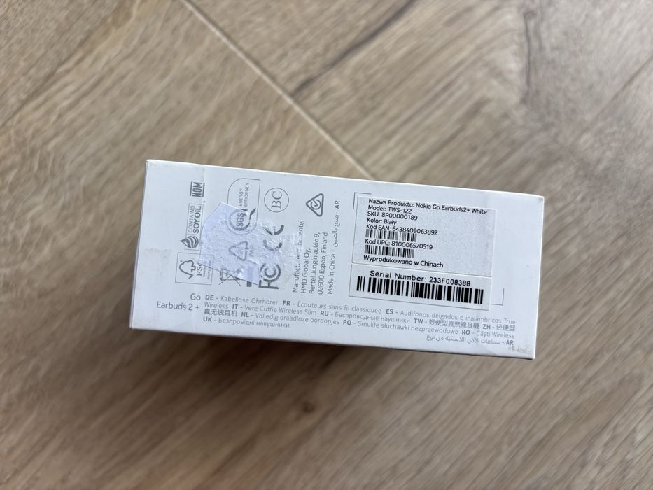 Nokia Go Earbuds 2+ nowe, fabrycznie zapakowane słuchawki bezprzewodowe.