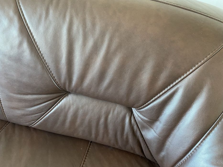 Kanapa sofa skórzana (10 miesięczna) z funkcją spania