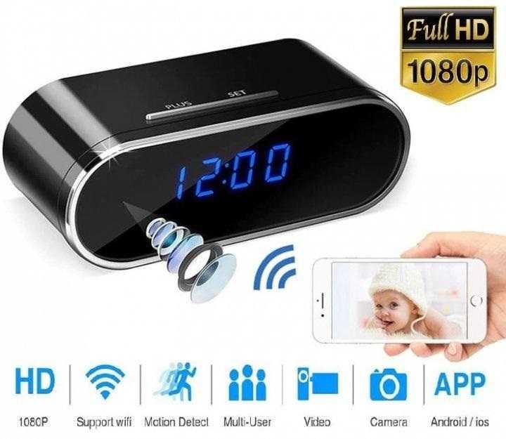 Настільний годинник з прихованою камерою WiFi