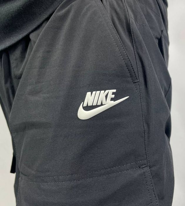 Мужские зимние спортивные штаны Nike плащевка на флисе
