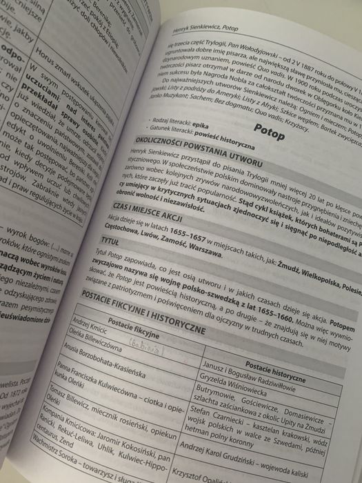 Opracowania lektur i wierszy greg