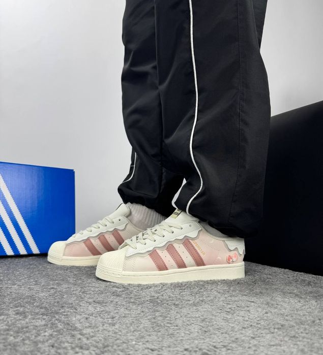 Жіночі кросівки / Adidas Superstar Cappuchino pink / Адидас суперстари