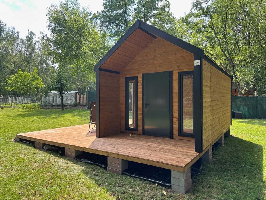 PROMOCJA -10% | • • • • Domek narzędziowy • • • • D25 II 3x4 m z tarasem DREWNOTRIK
