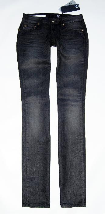 JUST CAVALLI spodnie jeansy grafit slim 26 40 NOWE