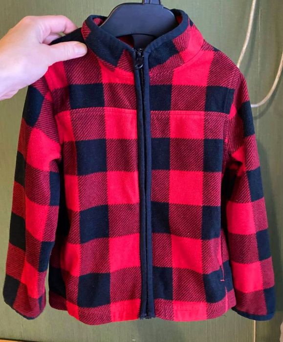 Тепла кофта, сорочка в клітинку на хлопчика 2-3роки.