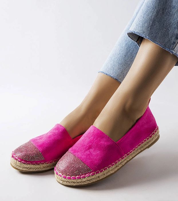 Rózowe espadryle na platformie Magali