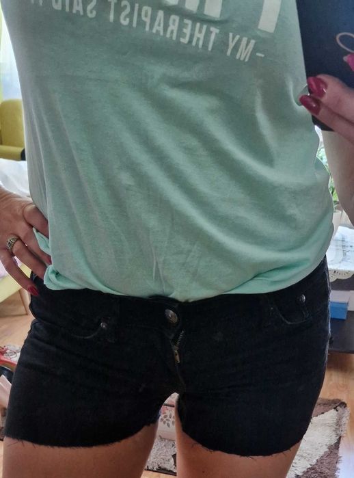Czarne spodenki jeans Denim H&M L