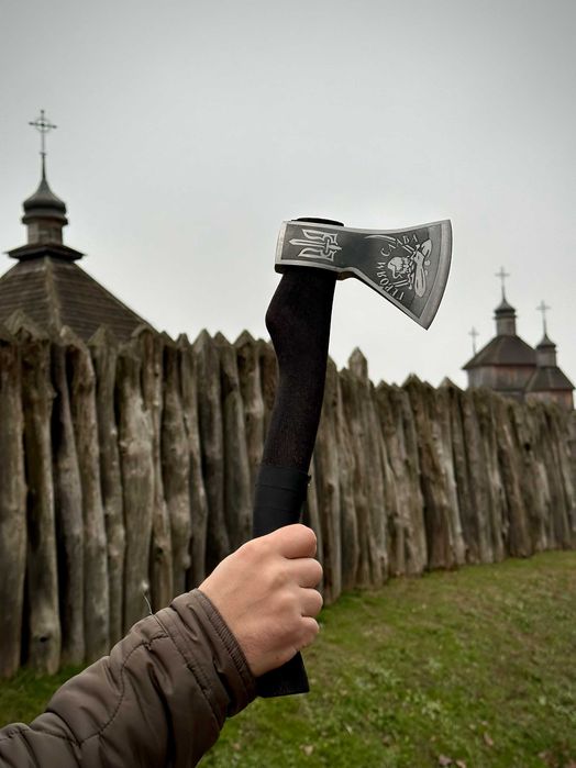 Сокира ручної роботи Слава ЗСУ TR25 Подарок топор ручной работы