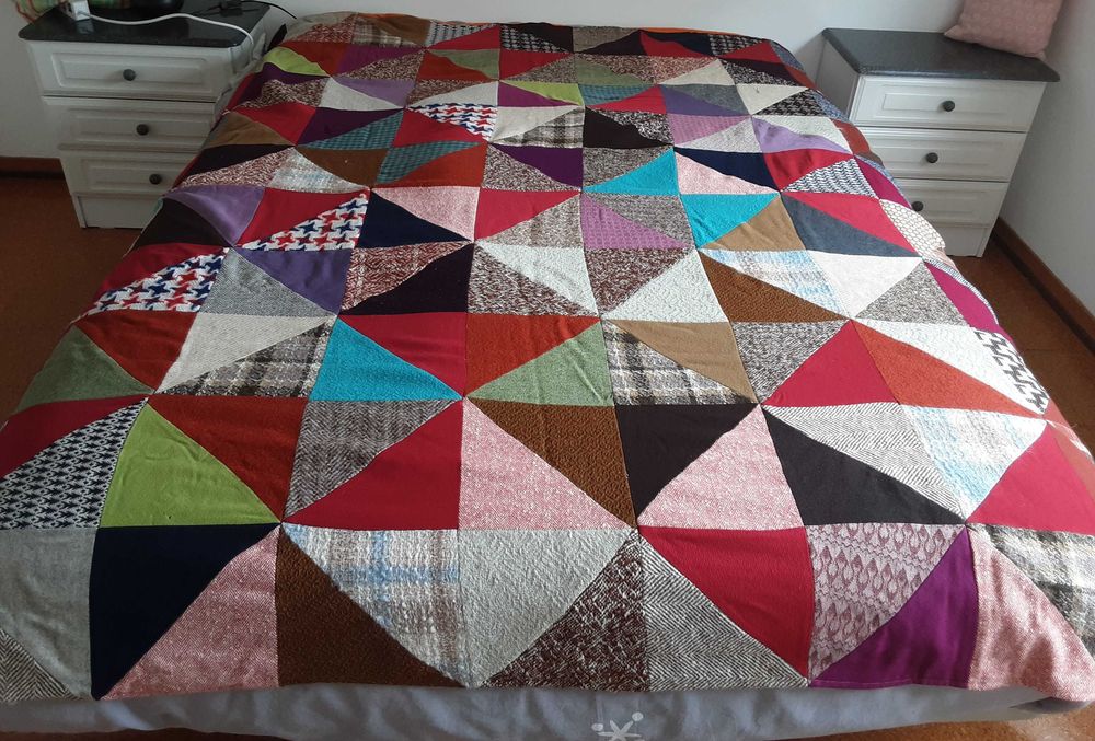 Colcha em Patchwork para Cama de Casal