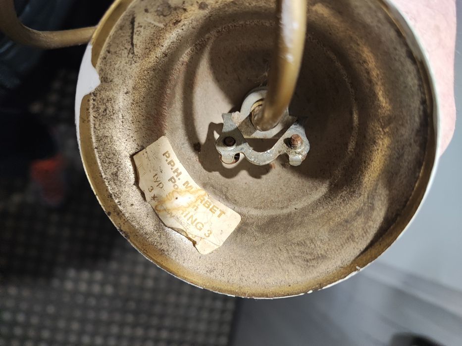 Lampa żyrandol Murano krople kryształowe  Prl