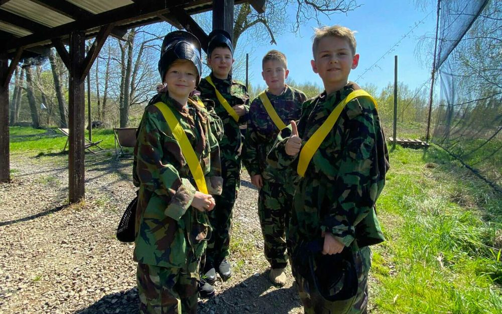 Gra Paintball dla dzieci Łódź Pabianice strzelanka 8-12 lat urodziny