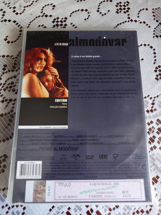 A lei do desejo dvd