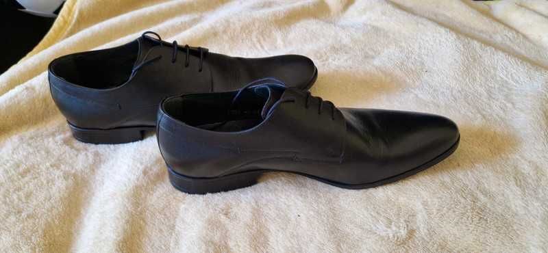 Buty Giacomo Conti czarne pantofle rozmiar 44 45 "nowe"